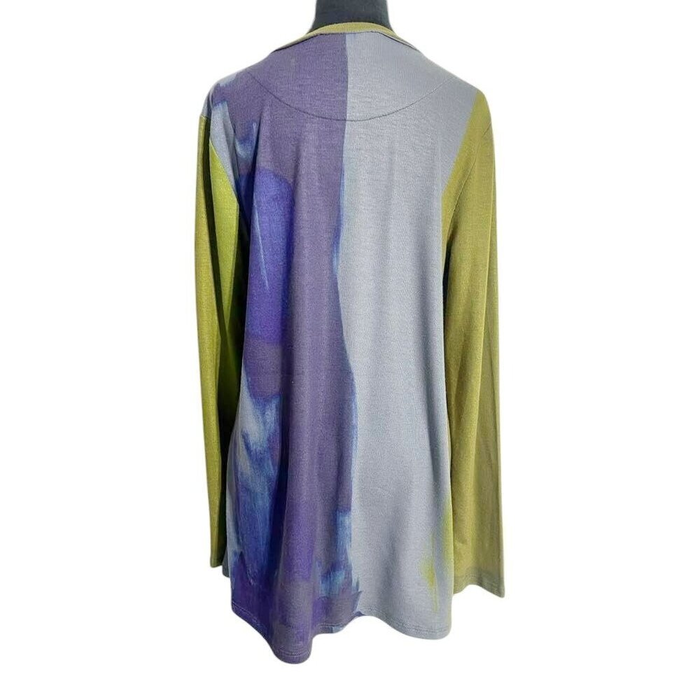 Claire Desjardins Size Medium Top Blouse Long Sleeve Shirt Art Wear Abstract - Picture 4 of 7